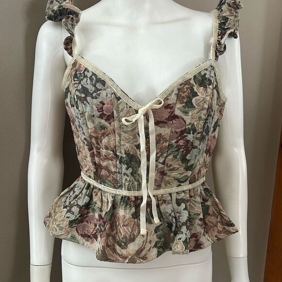 Altar’d State Upholstery Corset Tank Top NWT XL - Picture 1 of 14